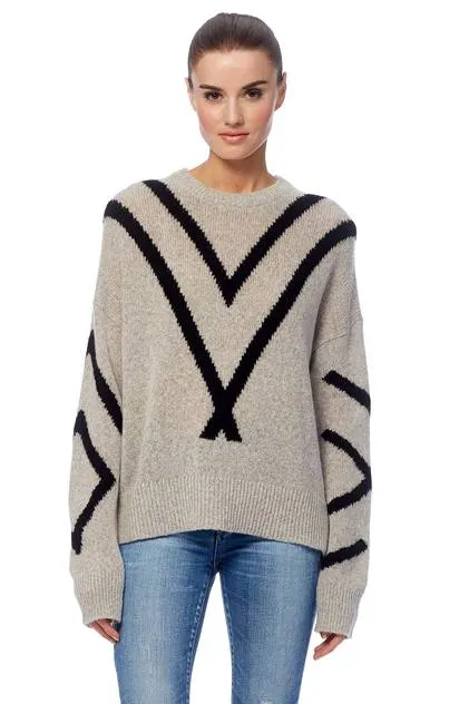 360 Cashmere - Paulina Sweater in Hazel/Black