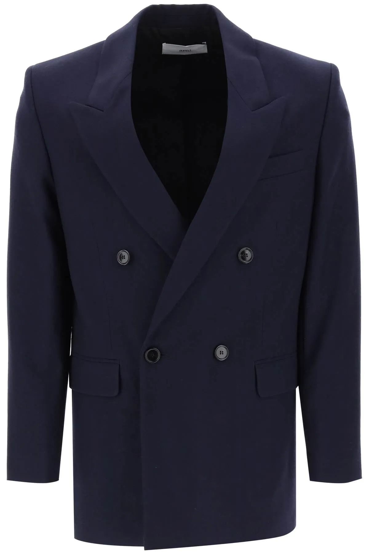 Ami Alexandre Matiussi Wool Serge Double-Breasted Blazer