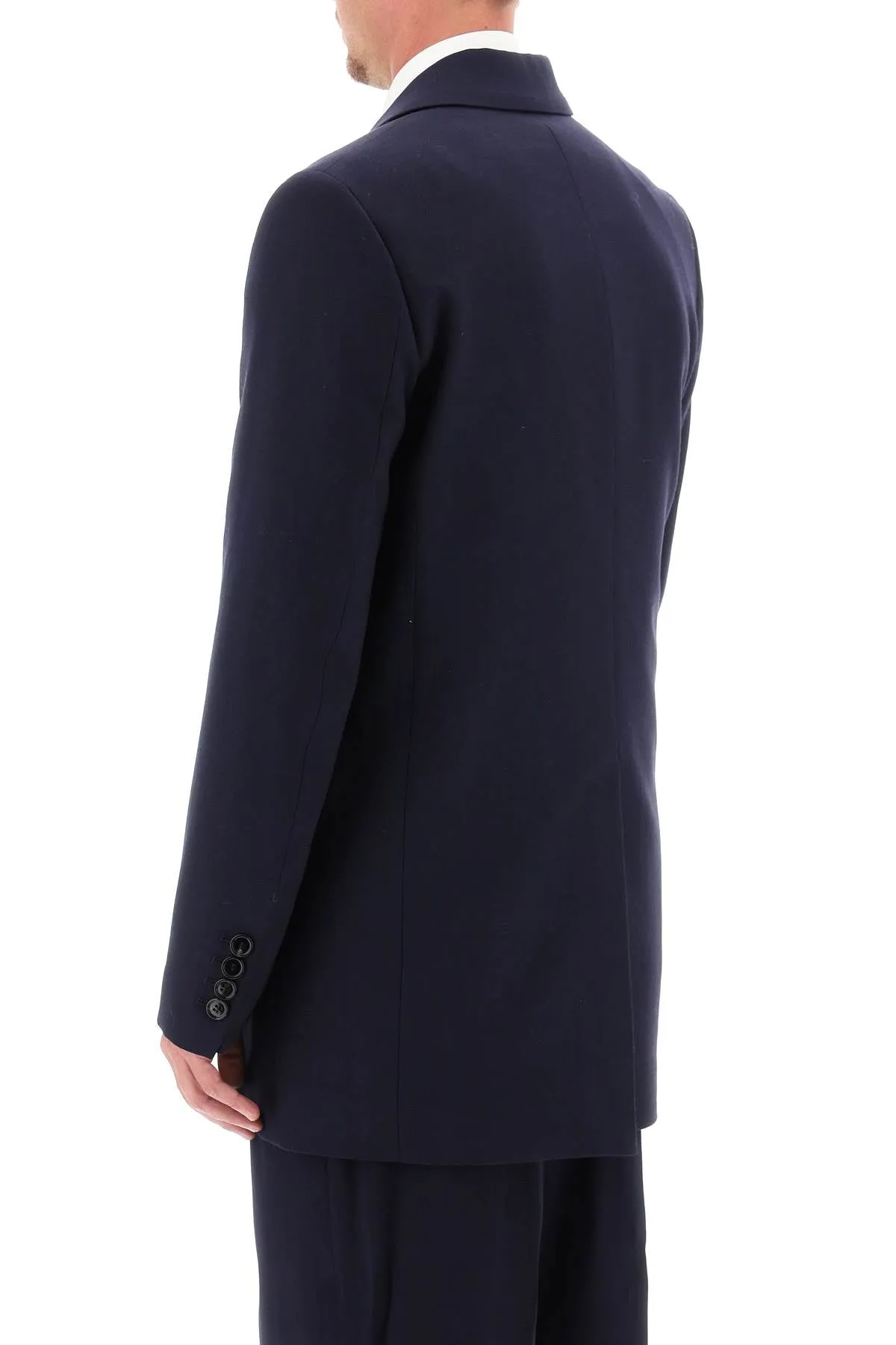 Ami Alexandre Matiussi Wool Serge Double-Breasted Blazer