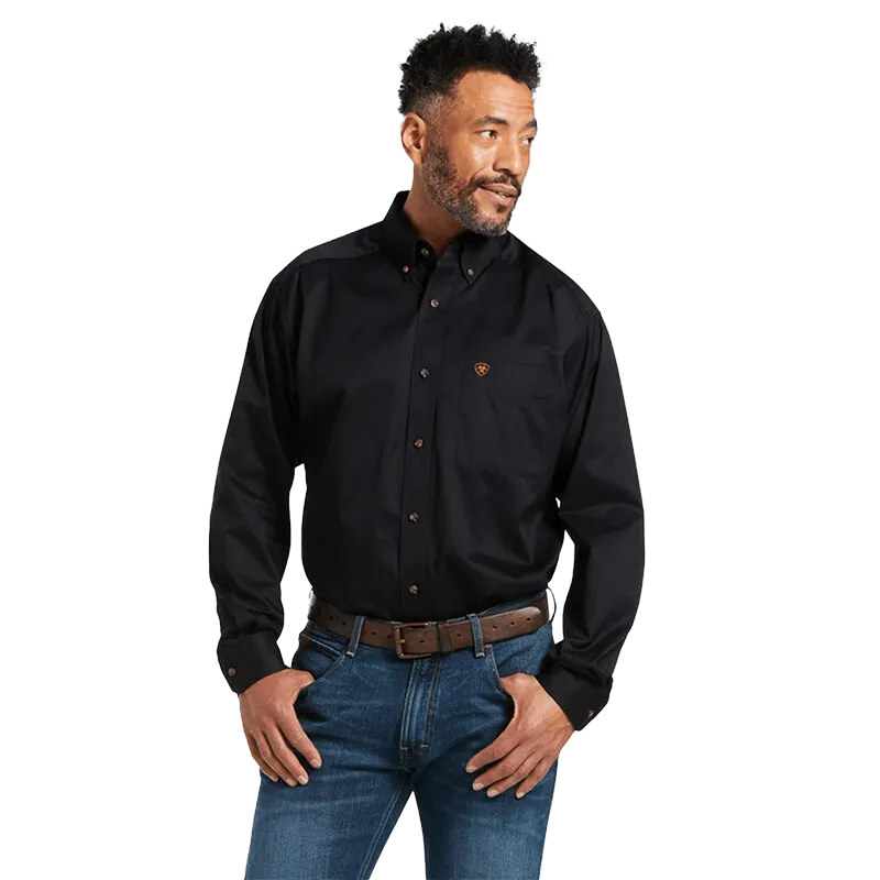 Ariat Men's Black Twill Button Down Western Long Sleeve Shirts