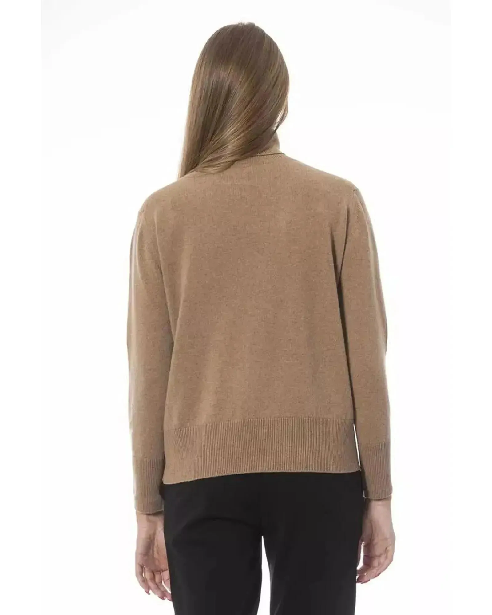 Baldinini Trend Women's Beige Wool Sweater - 42 IT