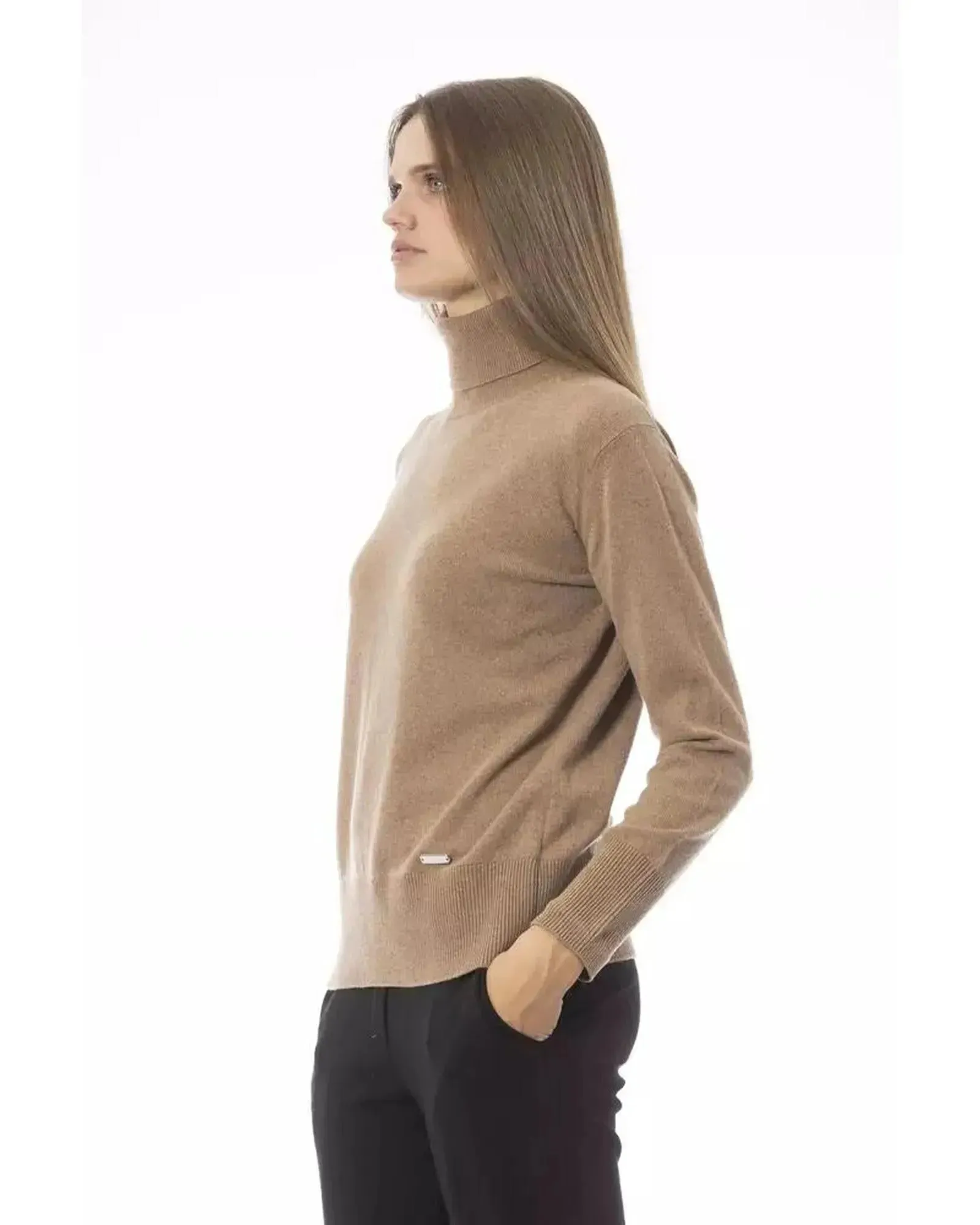 Baldinini Trend Women's Beige Wool Sweater - 42 IT