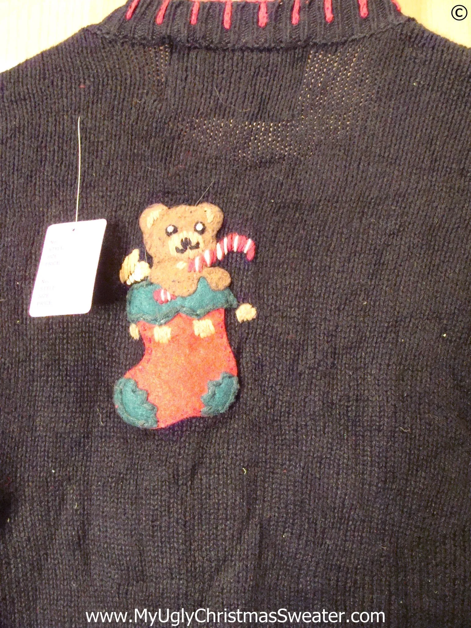 Bear Themed 2sided Cardigan Cheap Christmas Sweater