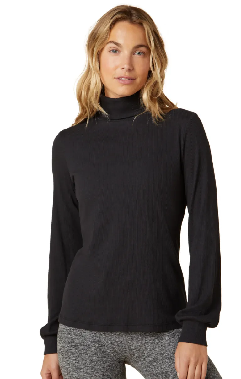 Beyond Yoga The Essential Ribbed Turtleneck