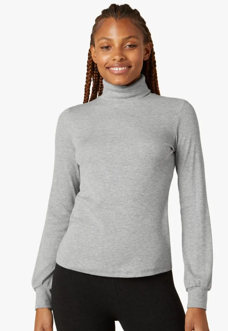 Beyond Yoga The Essential Ribbed Turtleneck