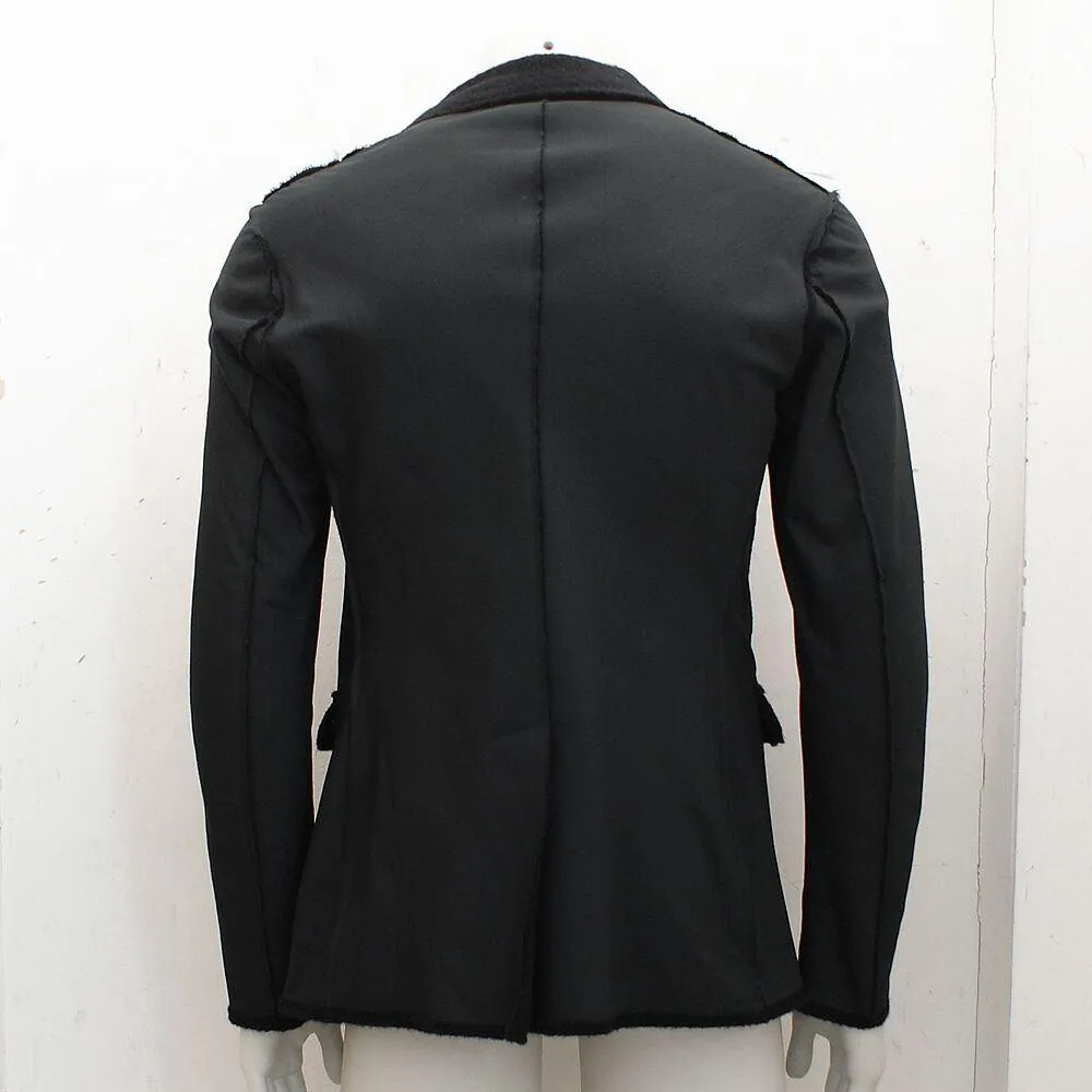 Black Reversible Two-Button Blazer