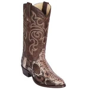 Brown Snakeskin Boots R-Toe