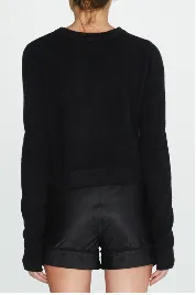 Cashmere All Thumbs Sweater in Black