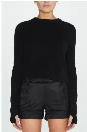 Cashmere All Thumbs Sweater in Black