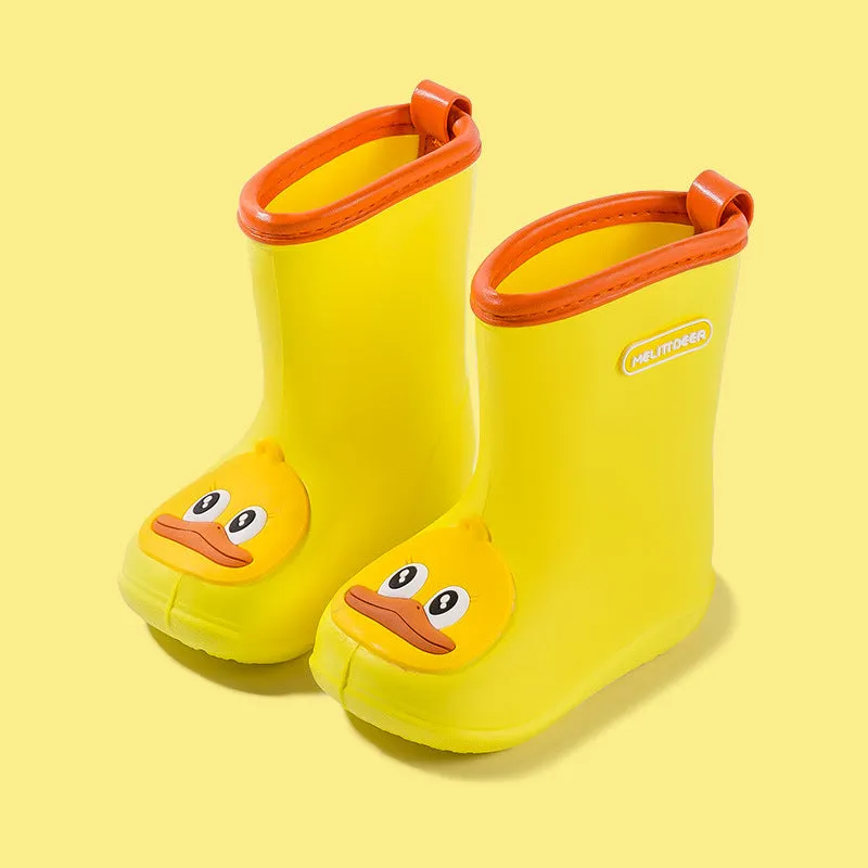 Children's rain boots, baby rain gear, rain boots, cartoon waterproof middle-aged water shoes, kindergarten cartoon children's rain boots