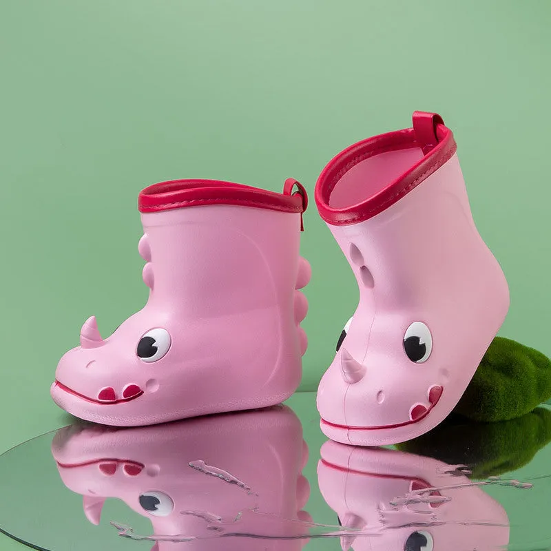 Children's rain boots, baby rain gear, rain boots, cartoon waterproof middle-aged water shoes, kindergarten cartoon children's rain boots