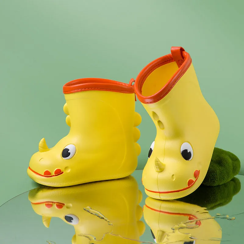 Children's rain boots, baby rain gear, rain boots, cartoon waterproof middle-aged water shoes, kindergarten cartoon children's rain boots