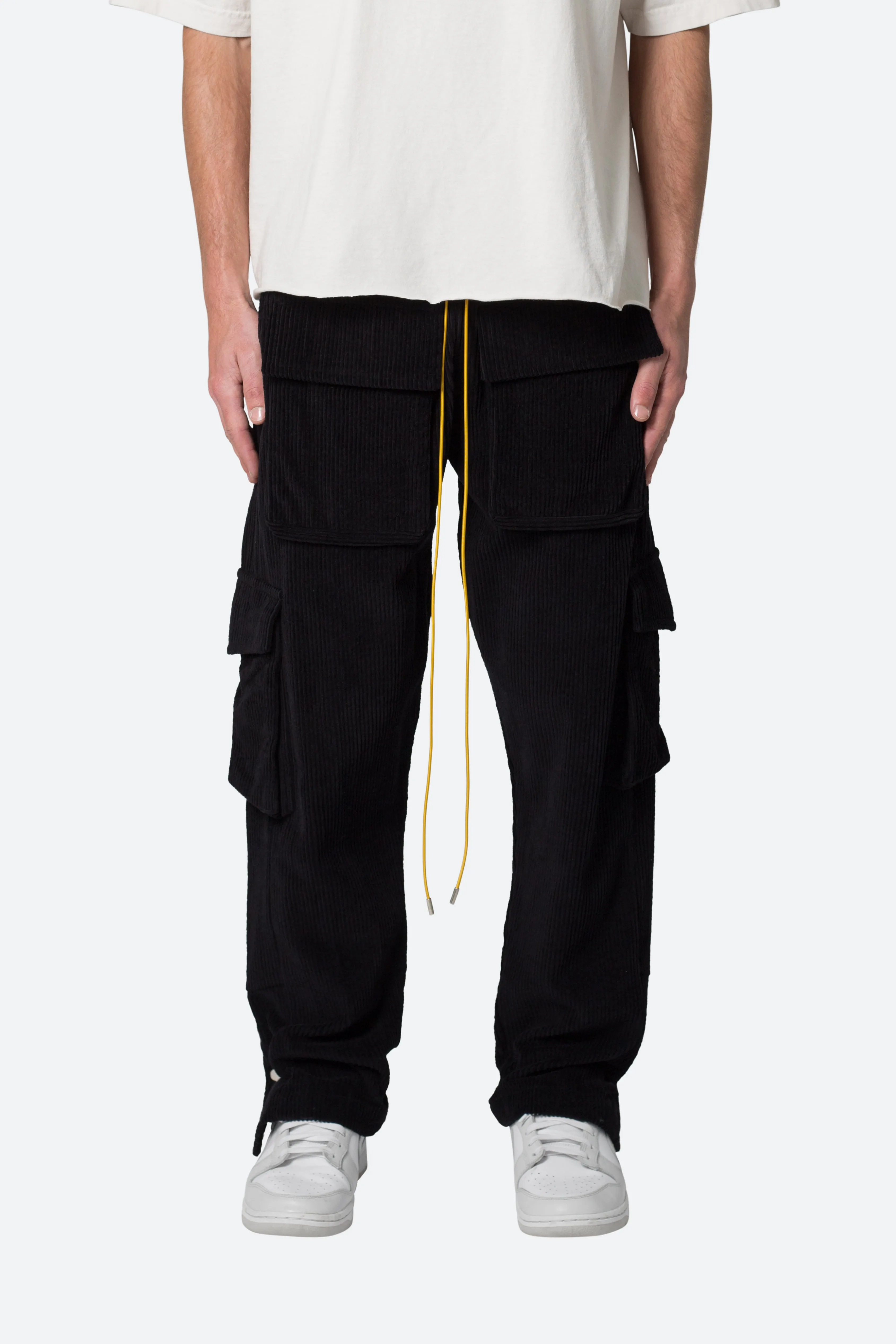 Corduroy Snap II Cargo Pants - Black