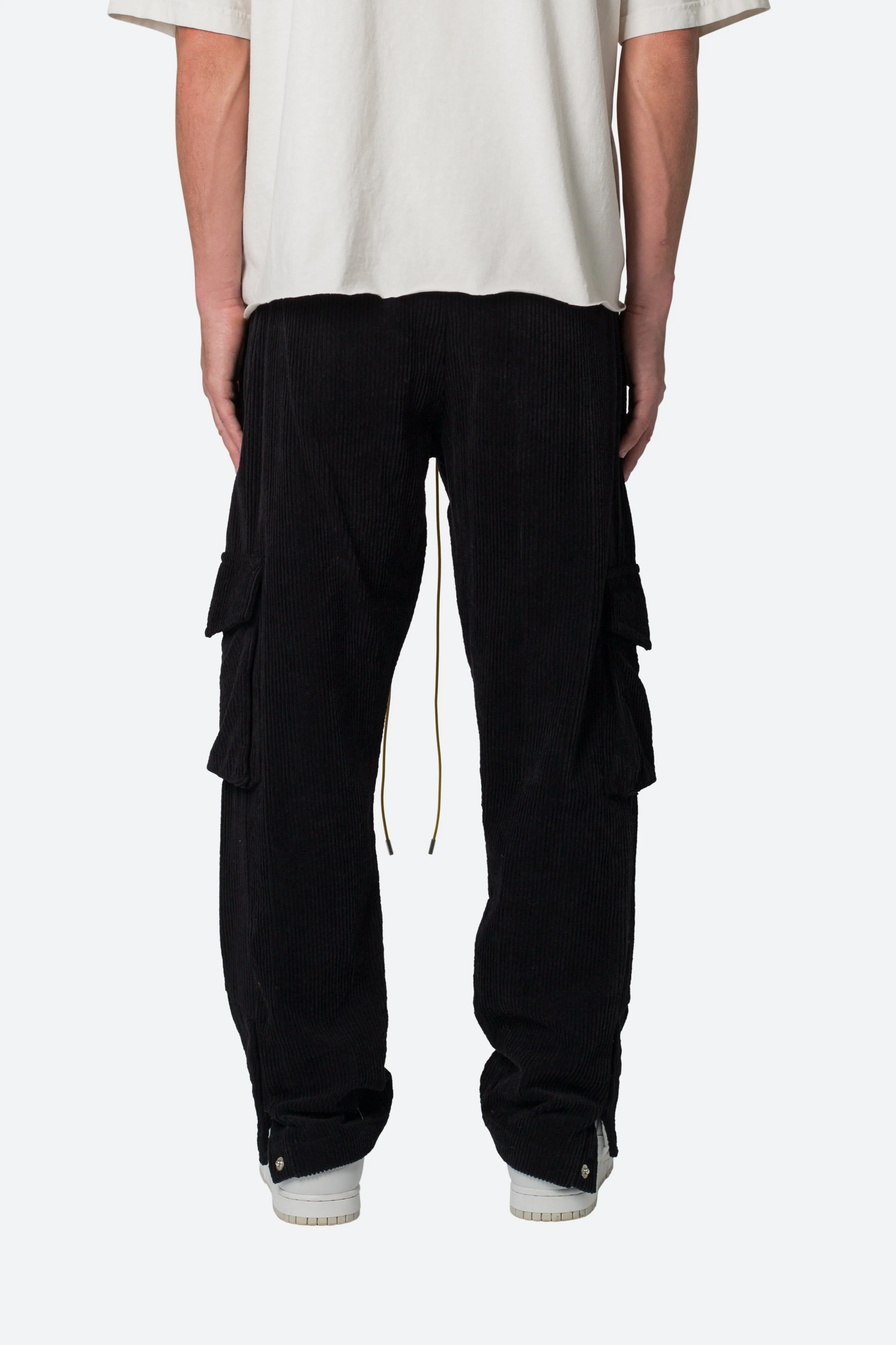 Corduroy Snap II Cargo Pants - Black