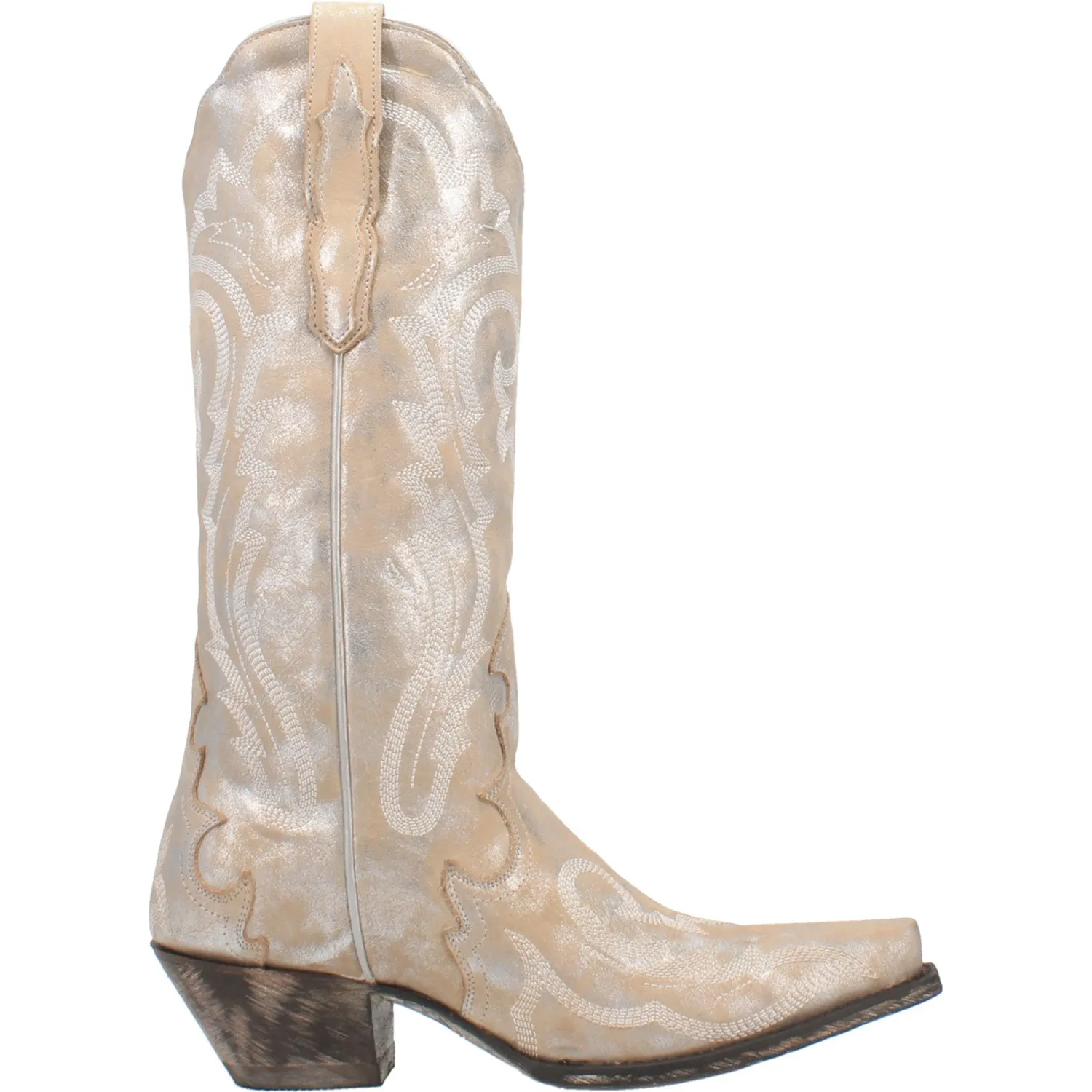 Dan Post Womens Frost Bite Cowboy Boots Leather Silver