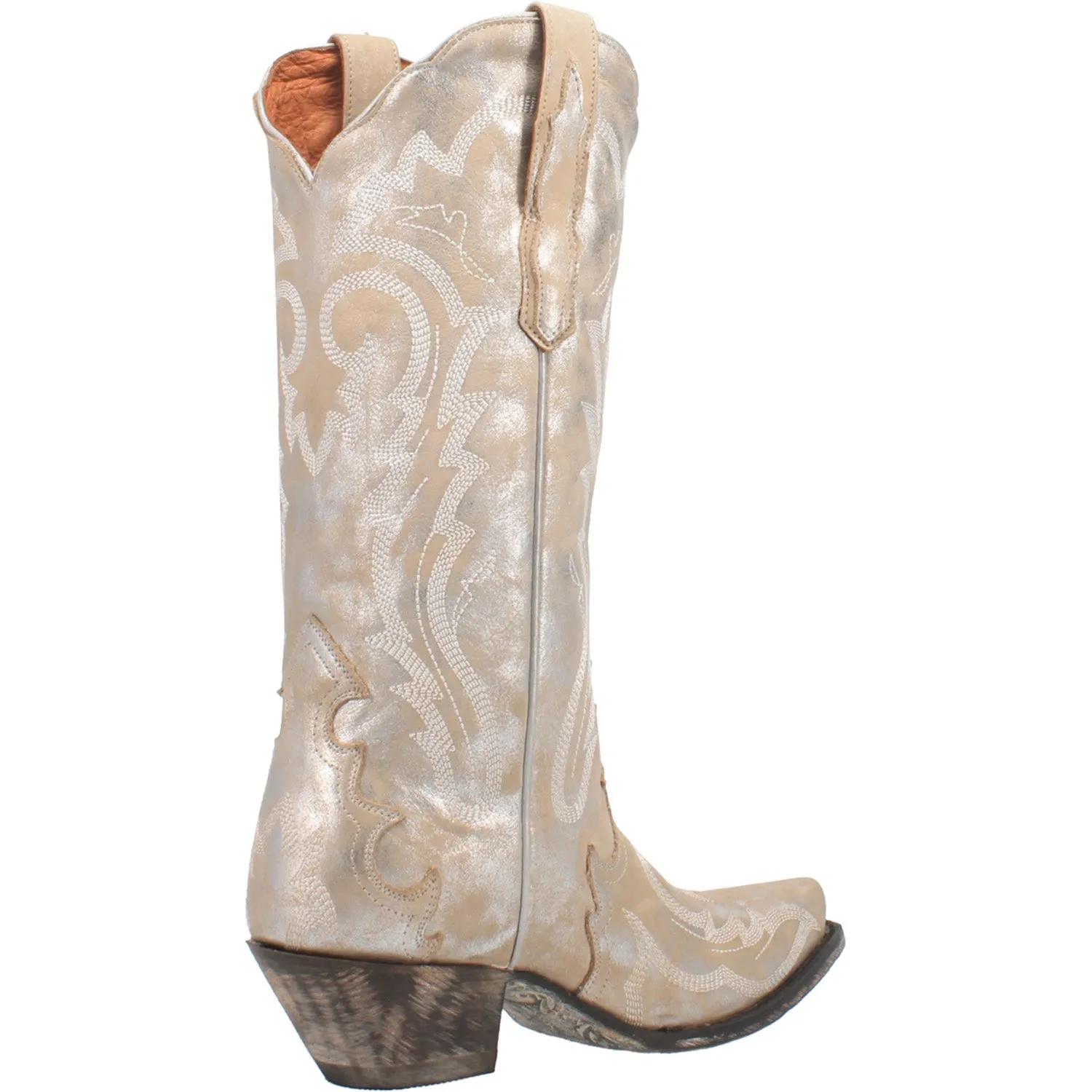 Dan Post Womens Frost Bite Cowboy Boots Leather Silver