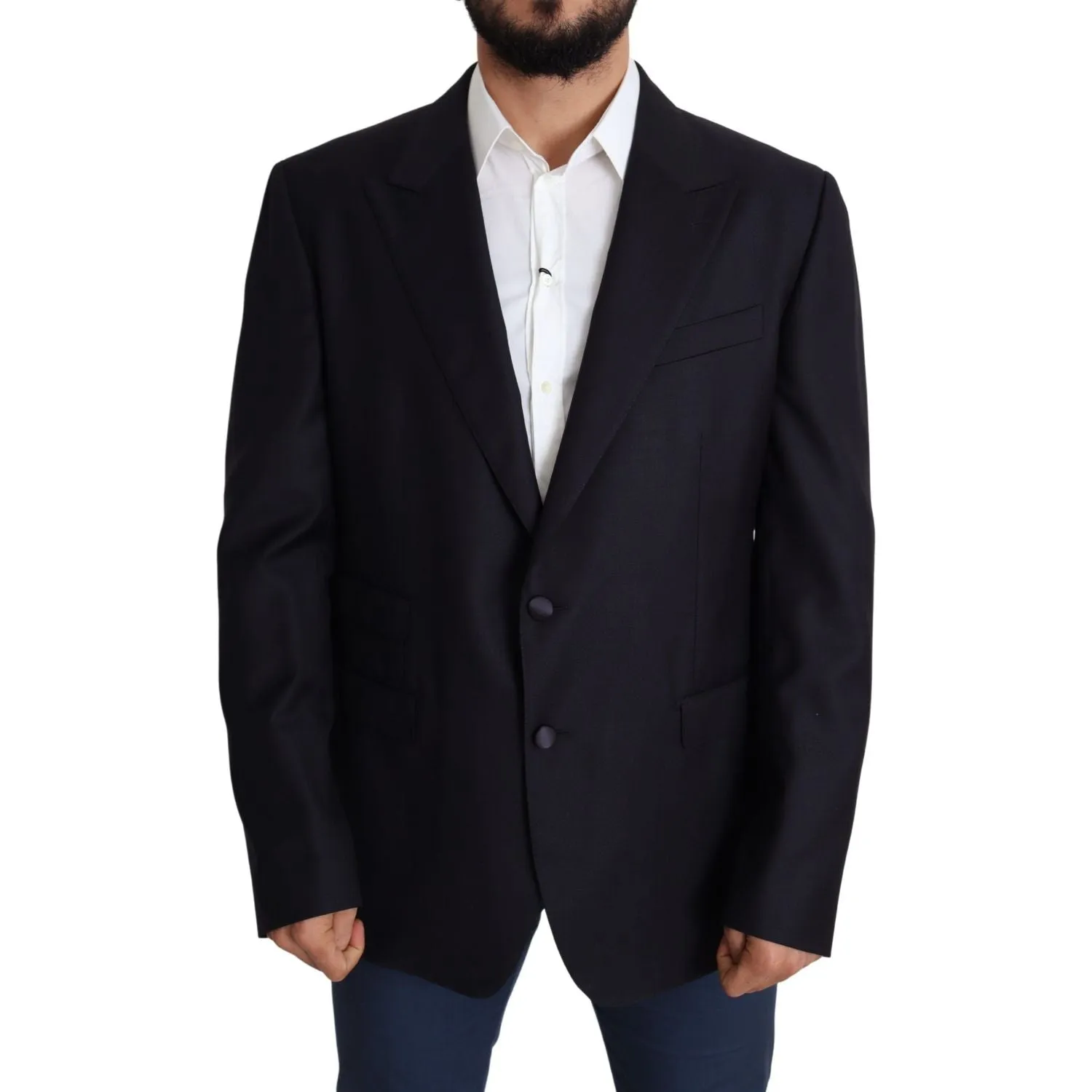 Dolce & Gabbana Elegant Black Virgin Wool Men's Blazer