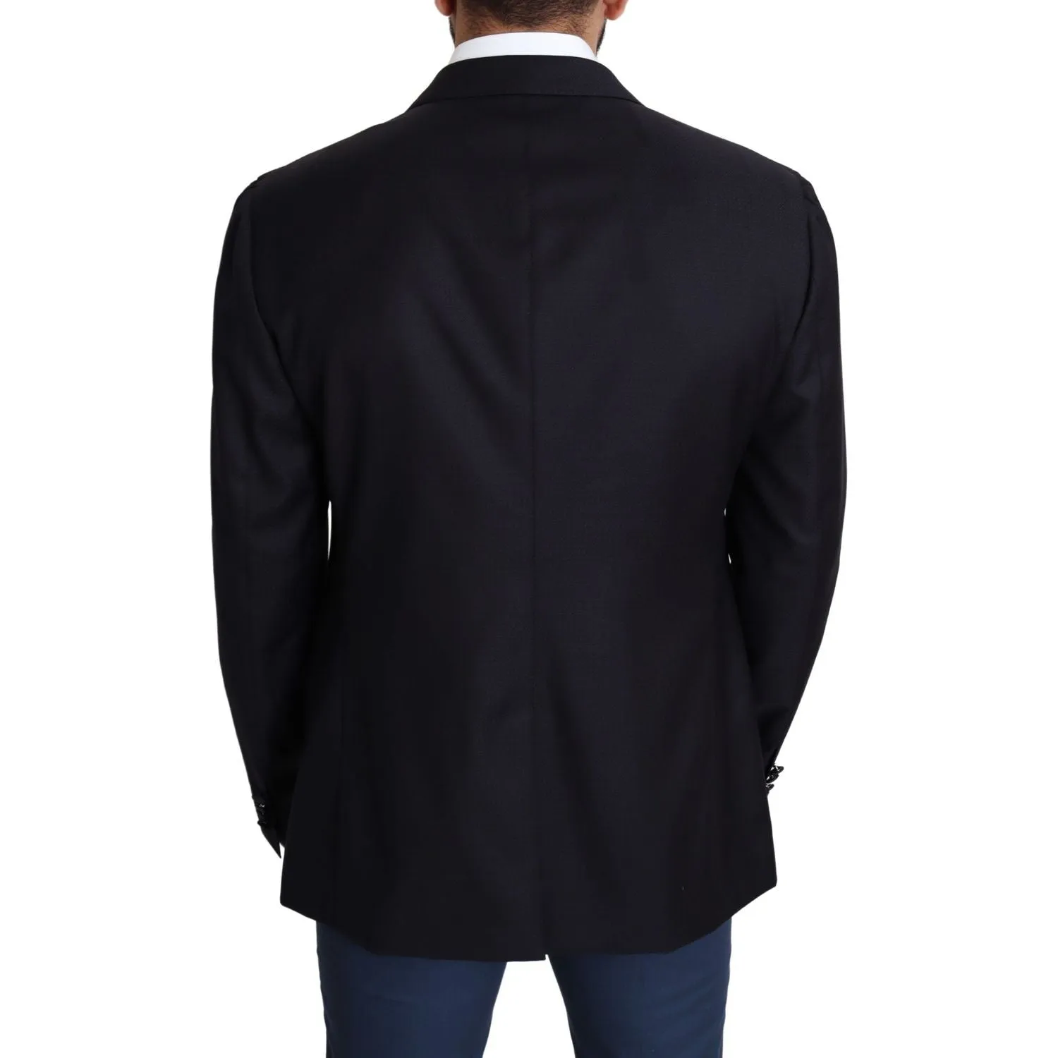 Dolce & Gabbana Elegant Black Virgin Wool Men's Blazer