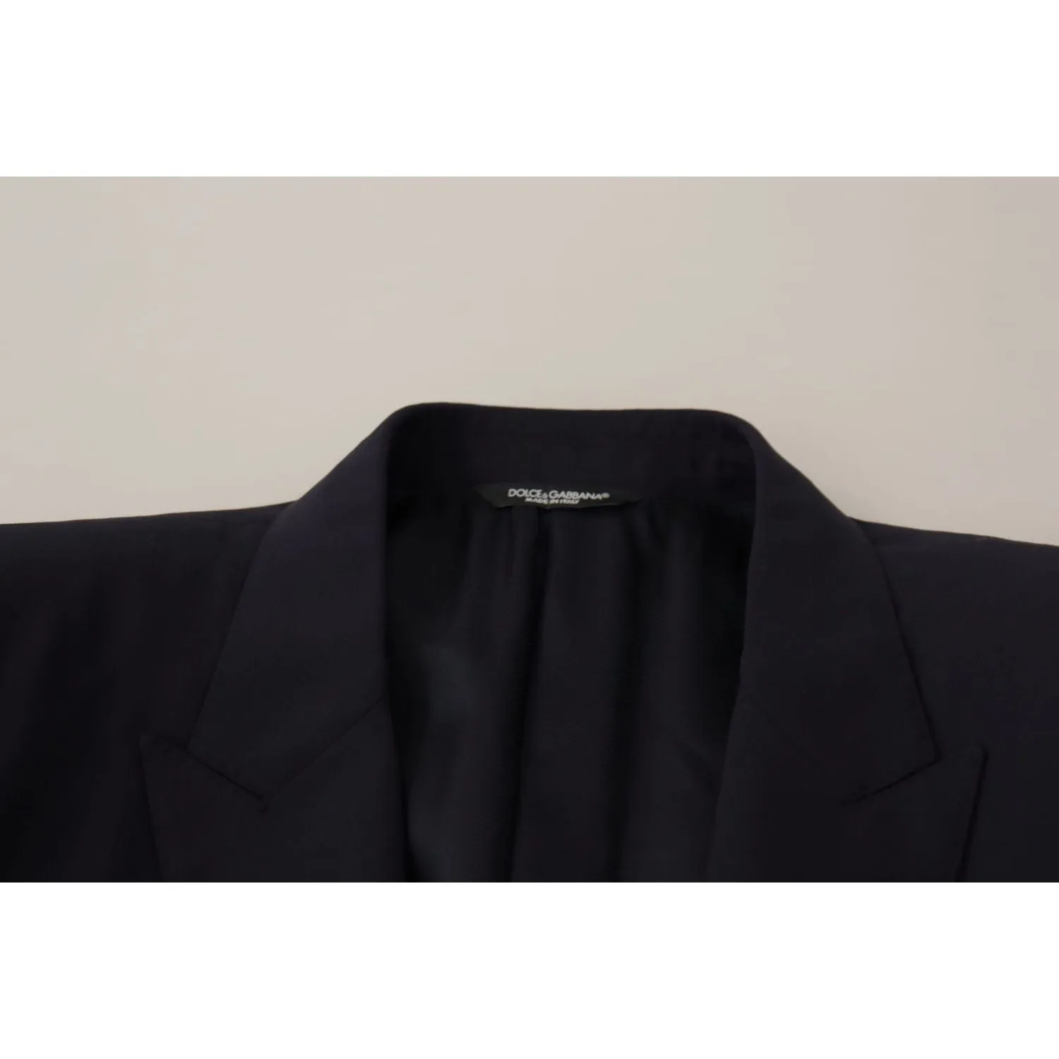 Dolce & Gabbana Elegant Navy Wool Blend Slim Blazer