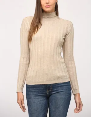 Fate Metallic Mock Neck Sweater