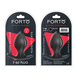 Forto F-60 Spade Silicone Anal Plug Small Black