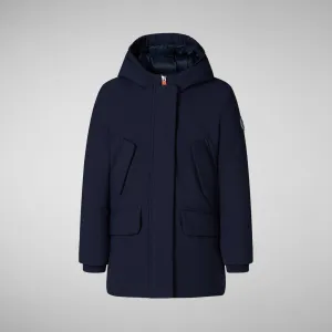 Girls' hooded parka Ally in Navy Blue