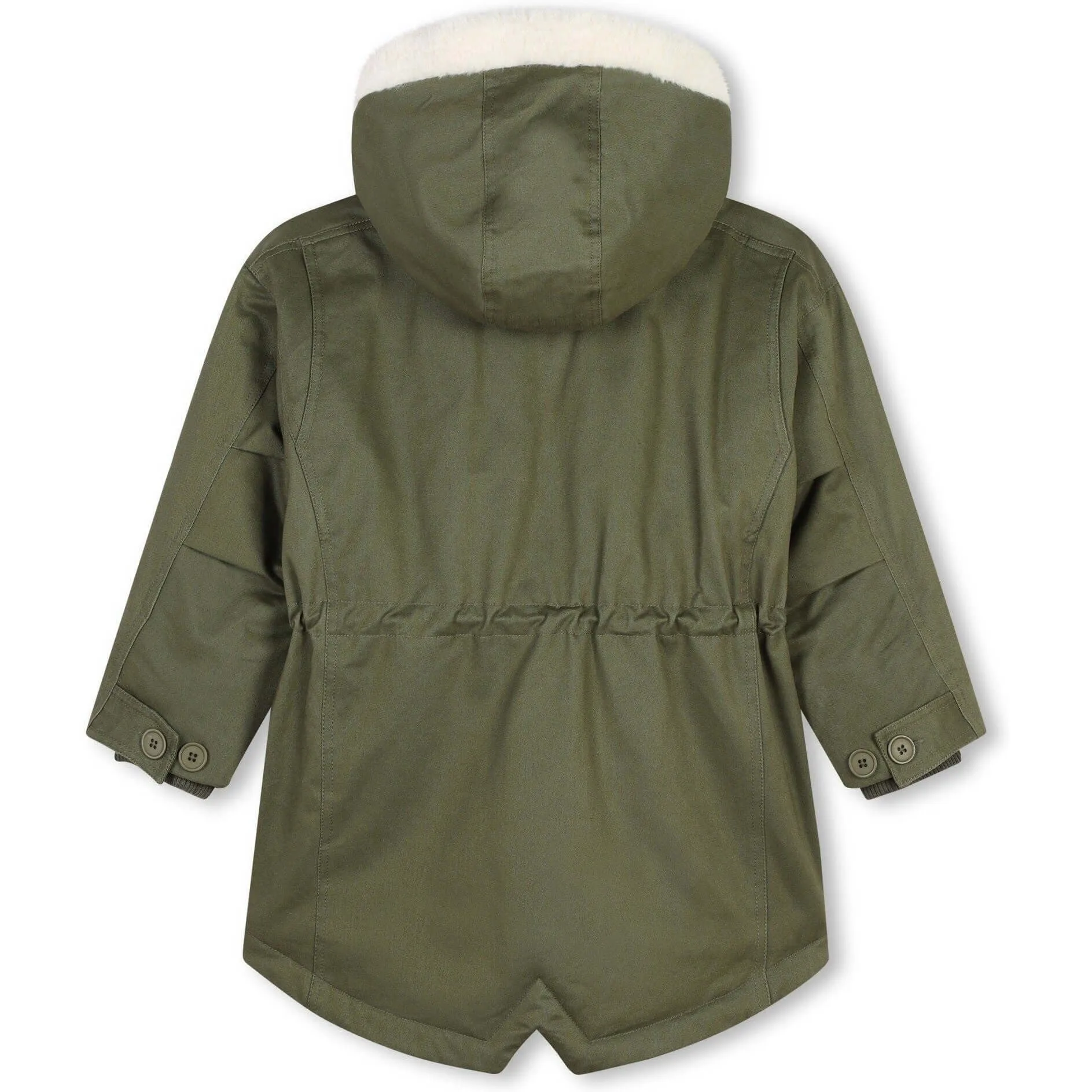 Girls Khaki Hooded Parka