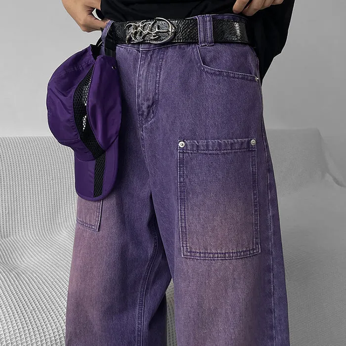 Grunge Purple Baggy Jeans