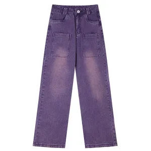 Grunge Purple Baggy Jeans