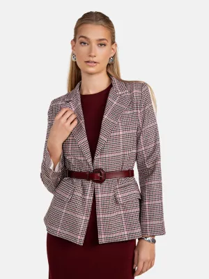 Jett Blazer in Merlot Plaid