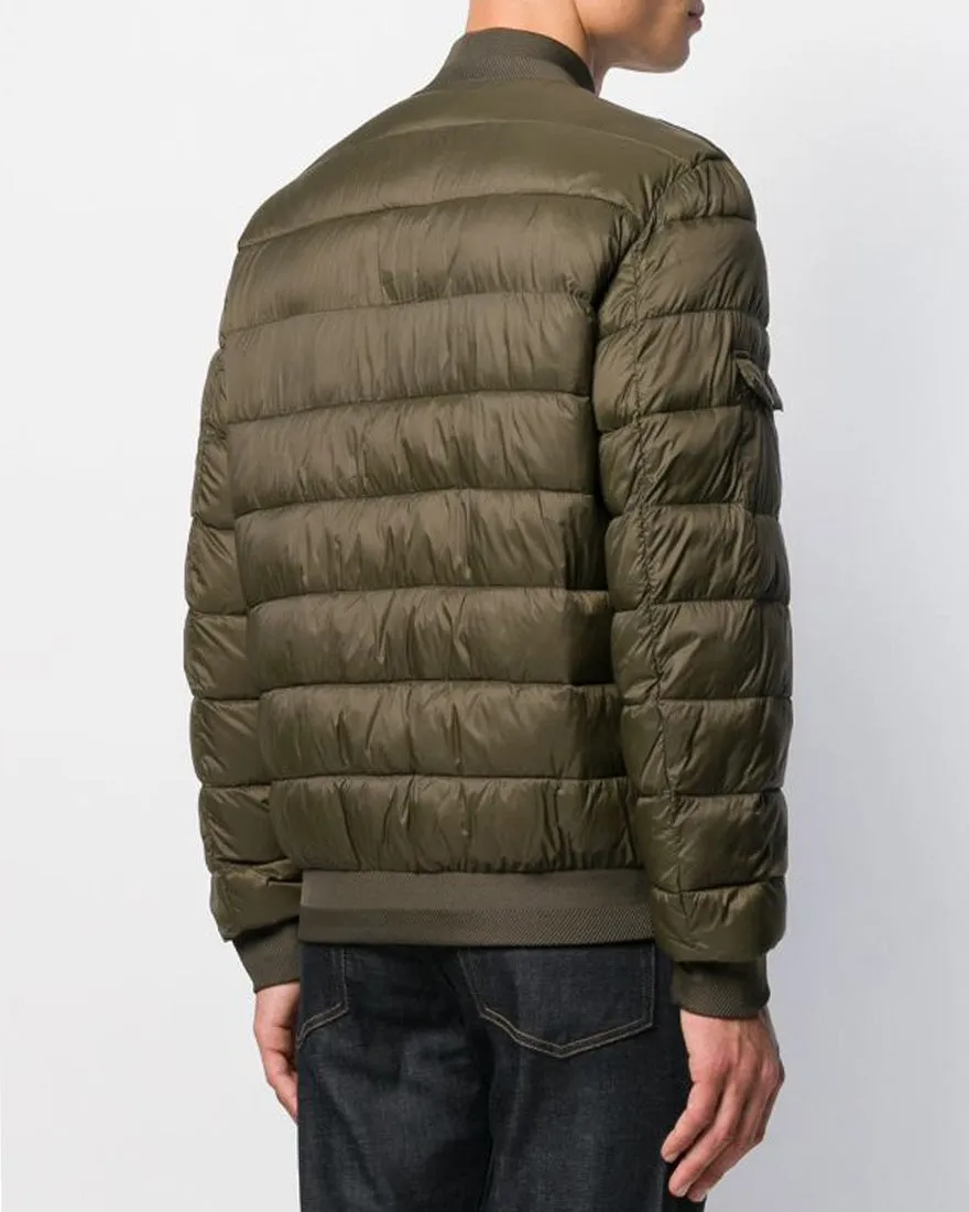 KARL LAGERFELD 505050 MILITARY-GREEN BOMBER JACKET