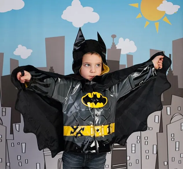 Kids Batman Raincoat - Black