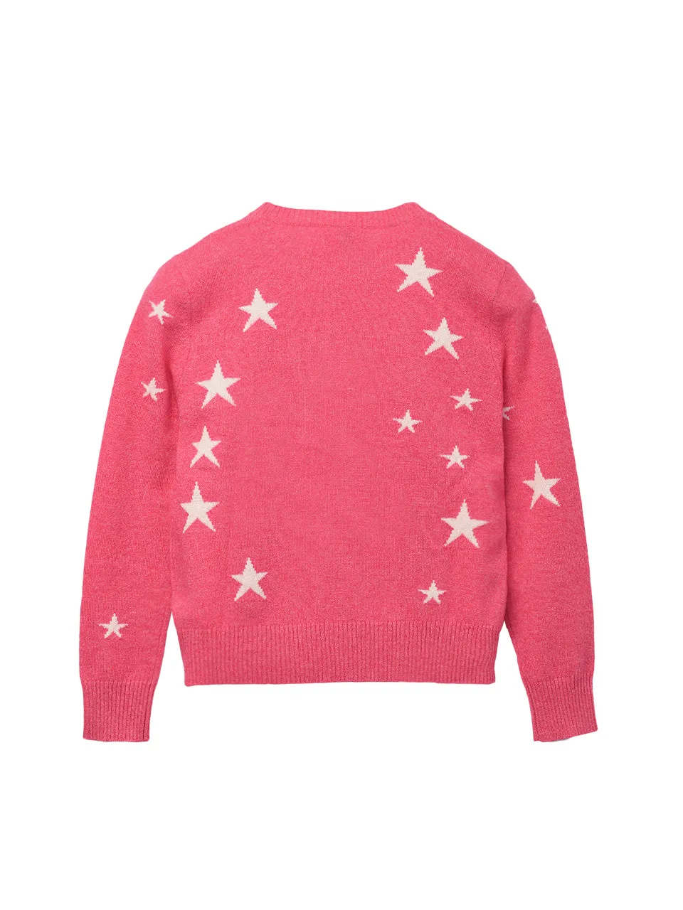 Kids Star Jacquard Sweater_Strawberry