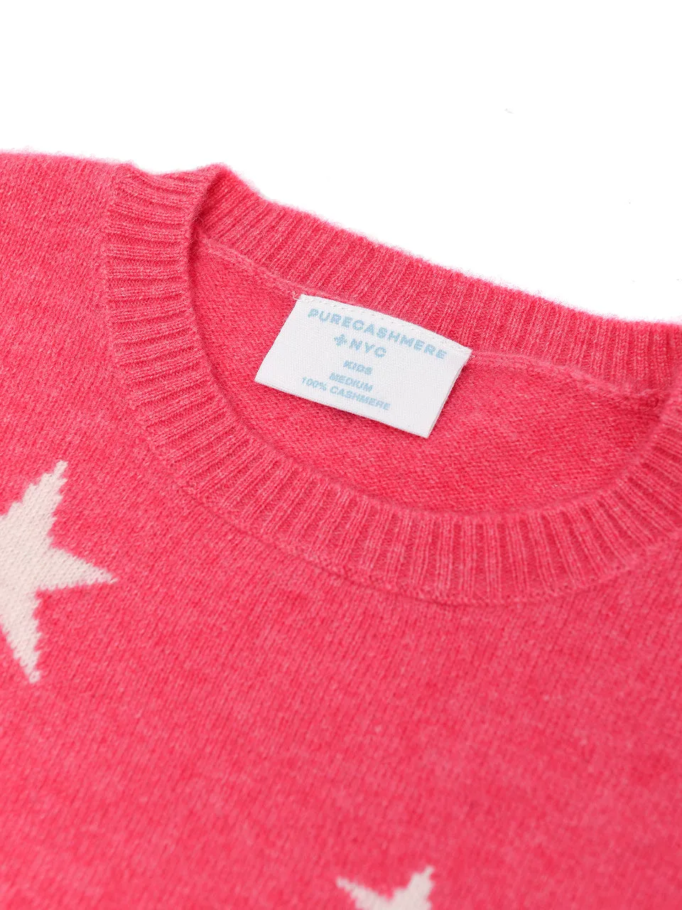 Kids Star Jacquard Sweater_Strawberry