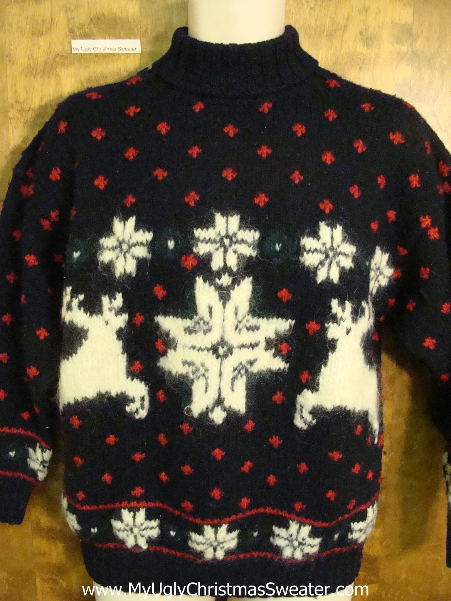 Leaping Reindeer Ugly Christmas Jumper Pullover