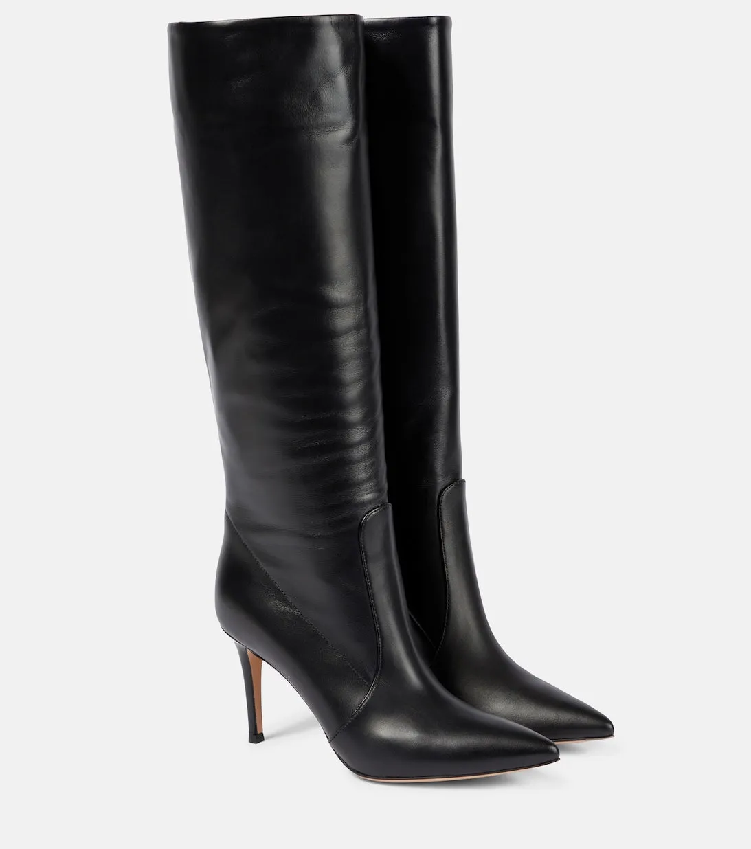 Leather knee-high boots Hansen 85 Gianvito Rossi, black