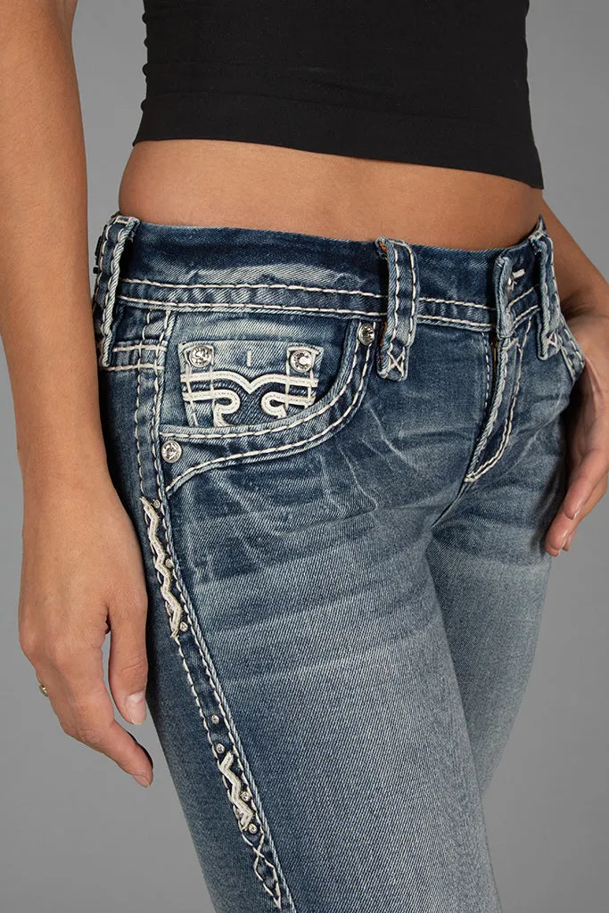 LESIA LOW-RISE BOOTCUT JEANS