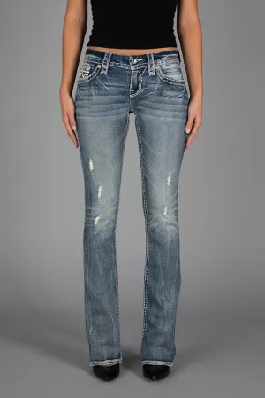 LESIA LOW-RISE BOOTCUT JEANS