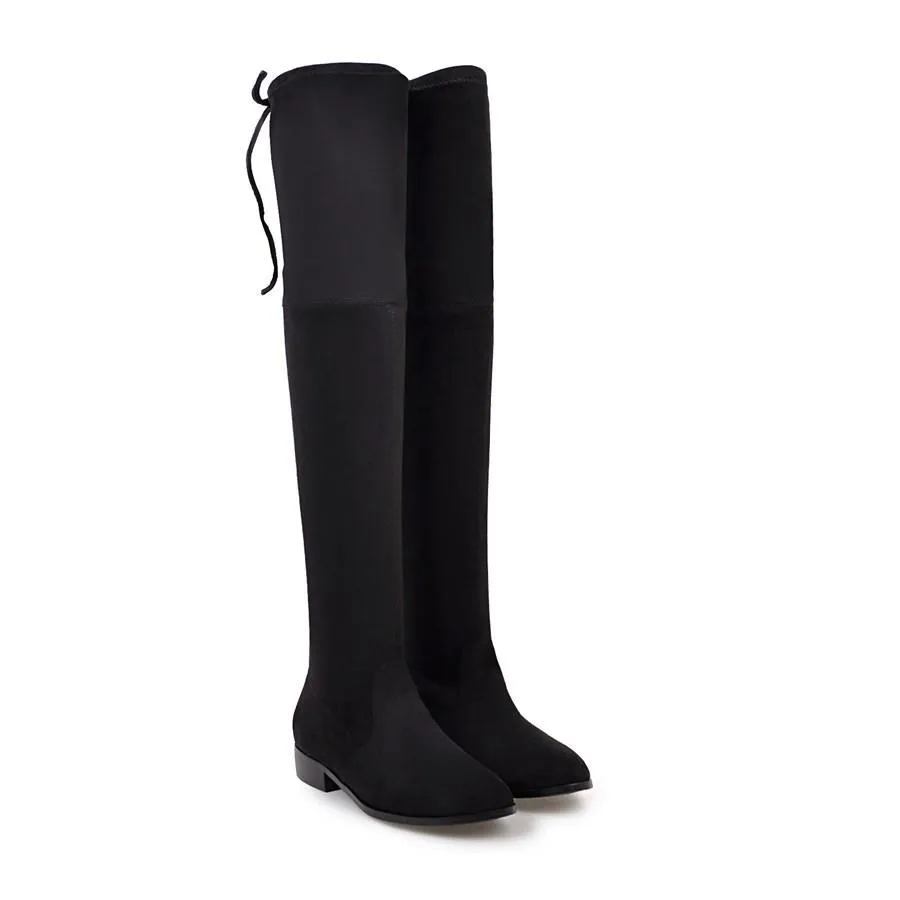 Low Square Heel Over The Knee Boots