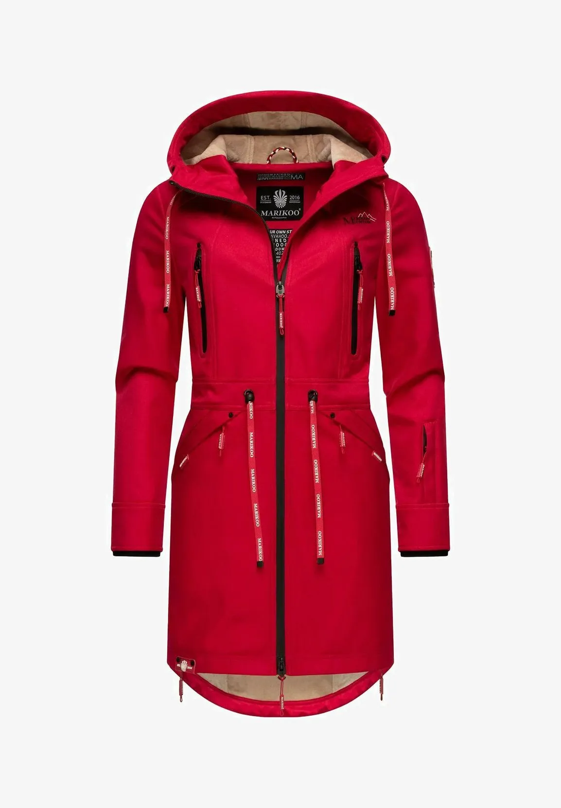 Marikoo parka with pockets, fuchsia