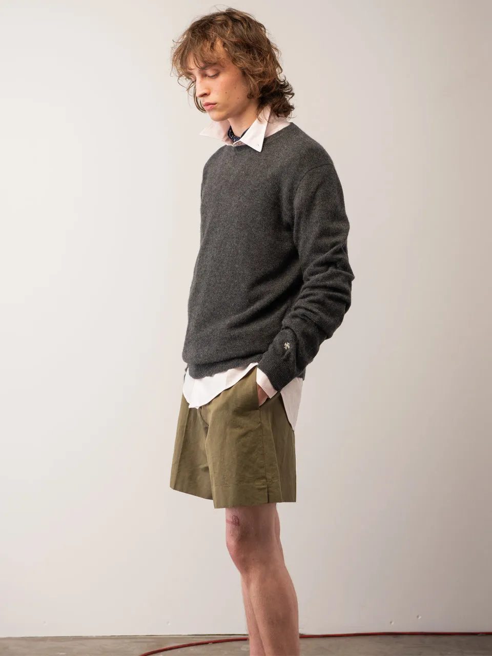 Men Crew Neck Sweater_Graphite