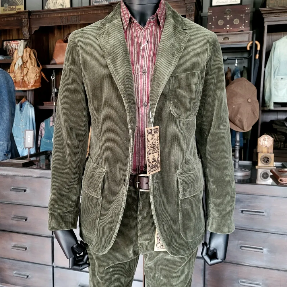 Men's Green Corduroy Suit Jacket