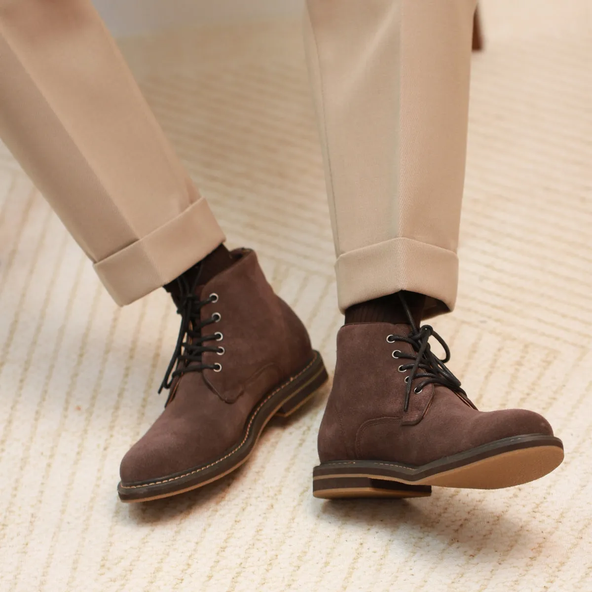 Men's Suede Derby Boots