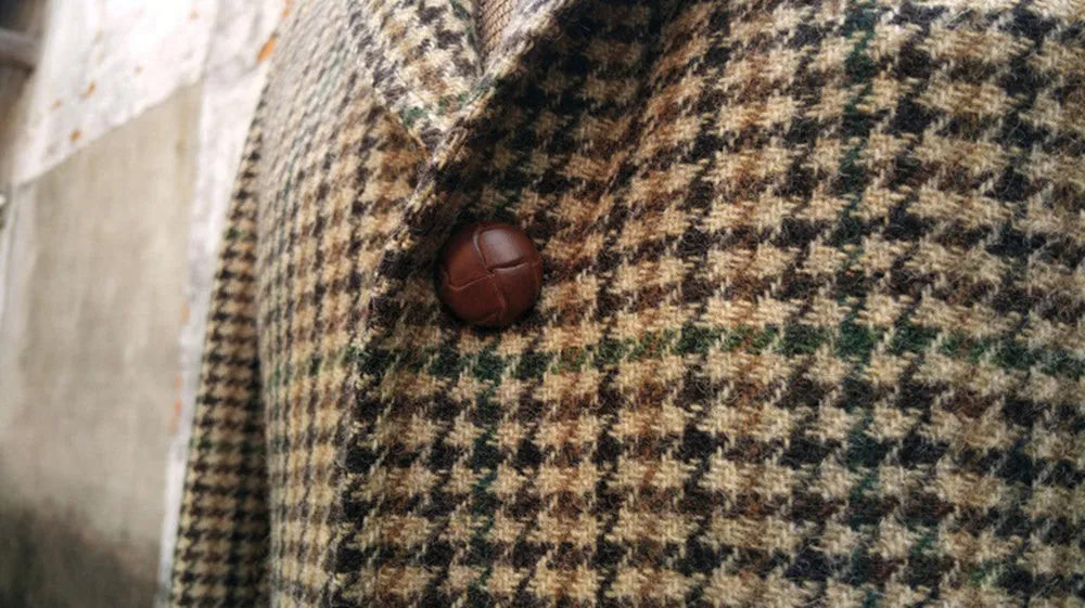 Men's Tweed Houndstooth Blazer