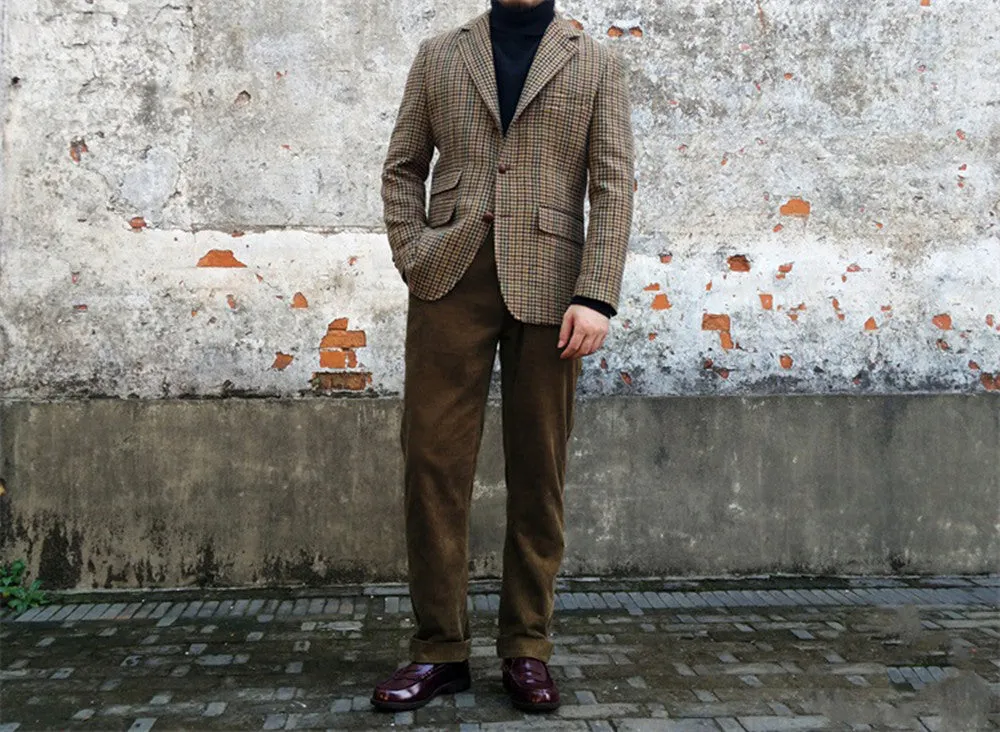 Men's Tweed Houndstooth Blazer