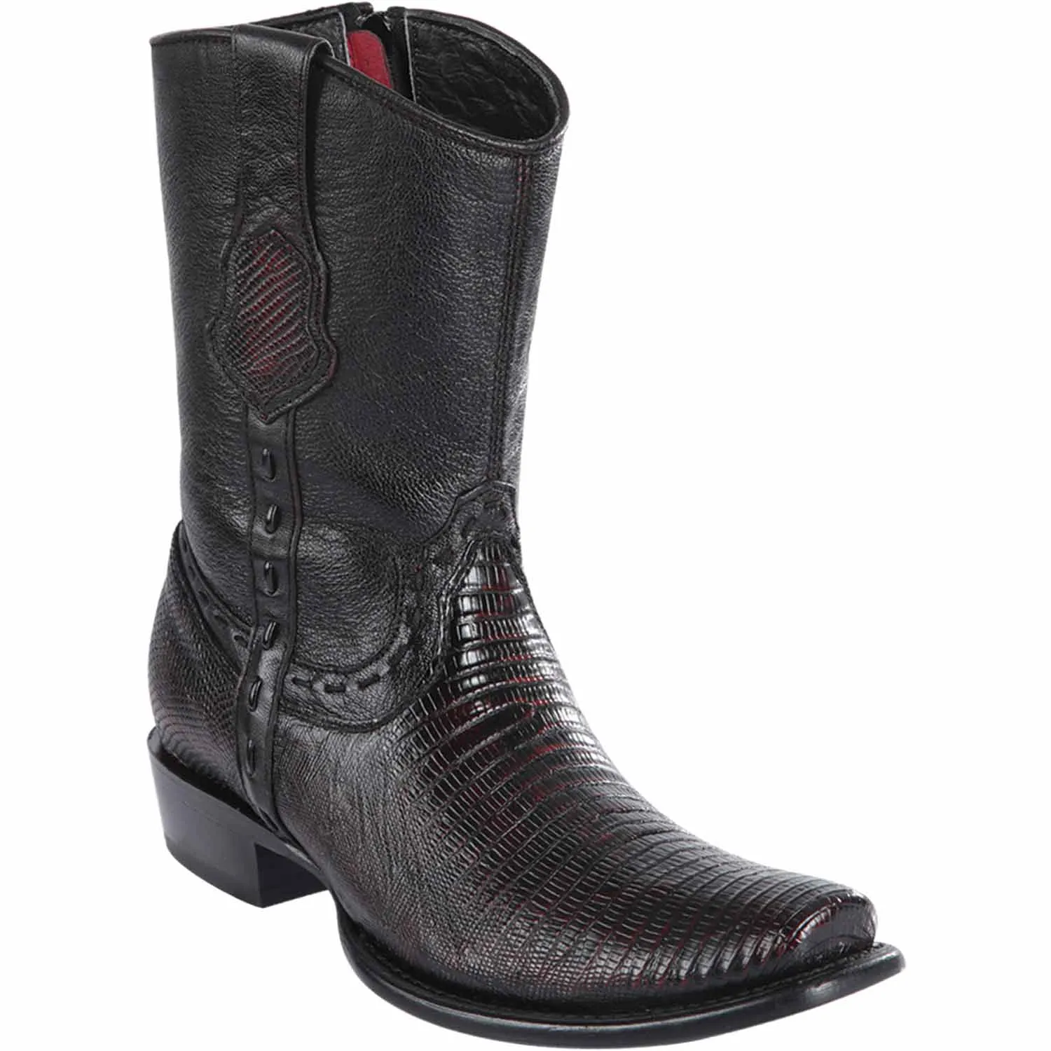 Men's Wild West Teju Lizard Skin Dubai Toe Short Boot 279B0718