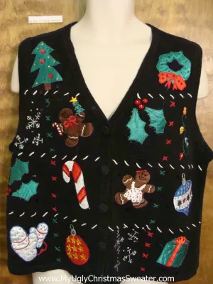 One of Everything Corny Christmas Sweater Vest