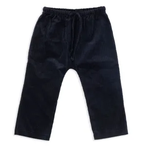 Pablo Dark Navy Baby Drawstring Corduroy Pants