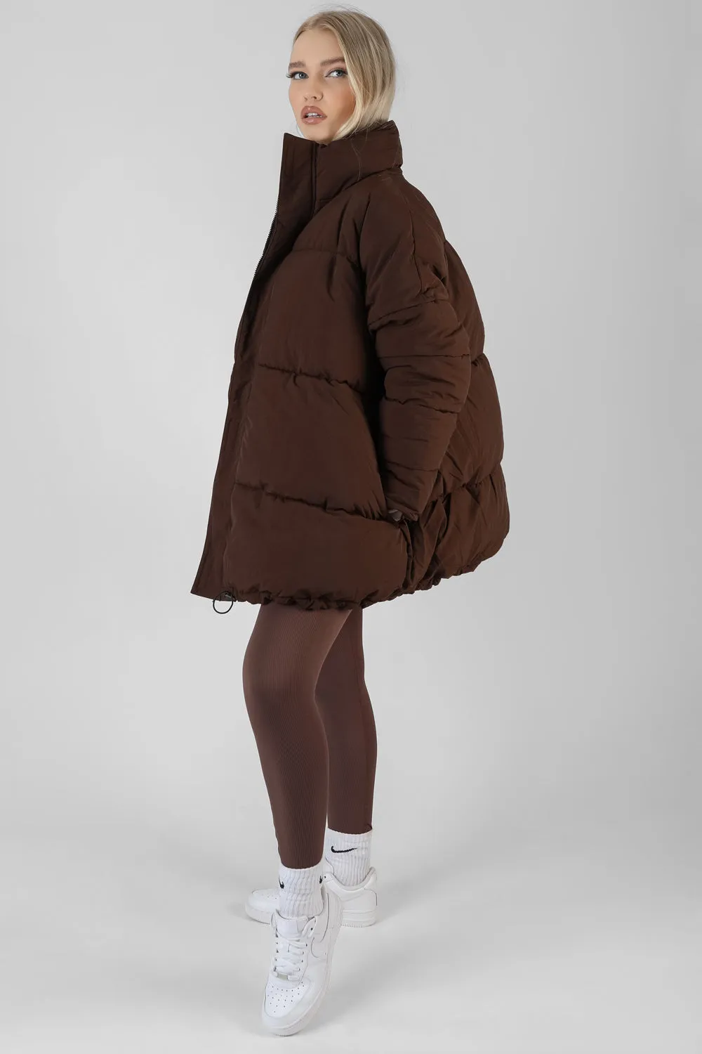 Padded Trapeze Puffer Chocolate