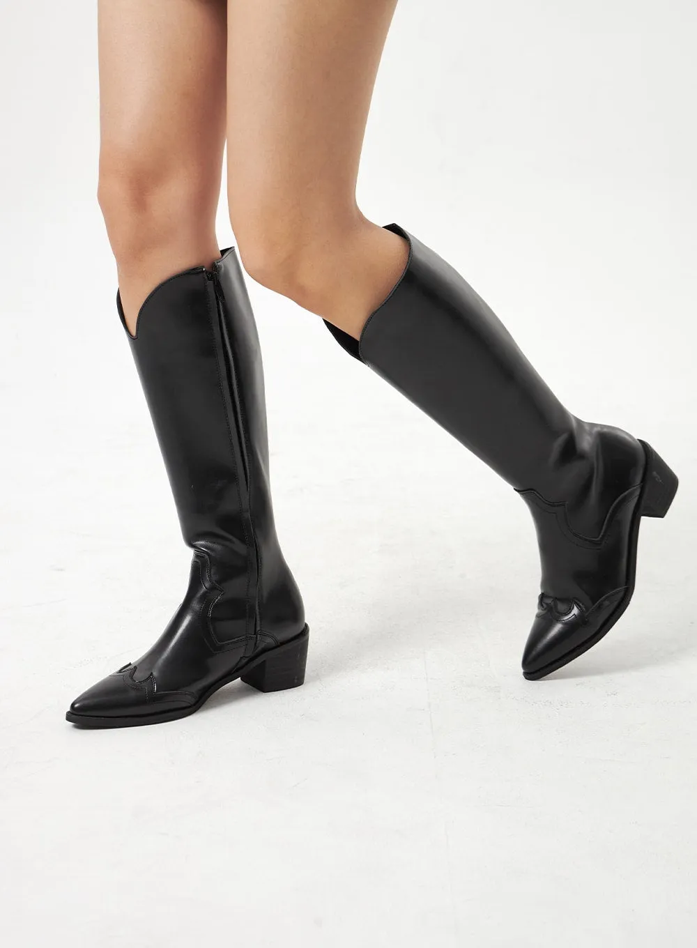 Pointed Toe Knee High Boots CA321